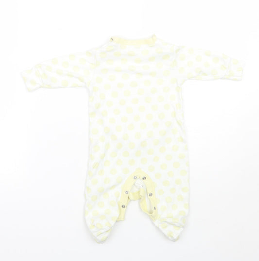 NEXT Baby Yellow Polka Dot Babygrow One-Piece Size 3-6 Months