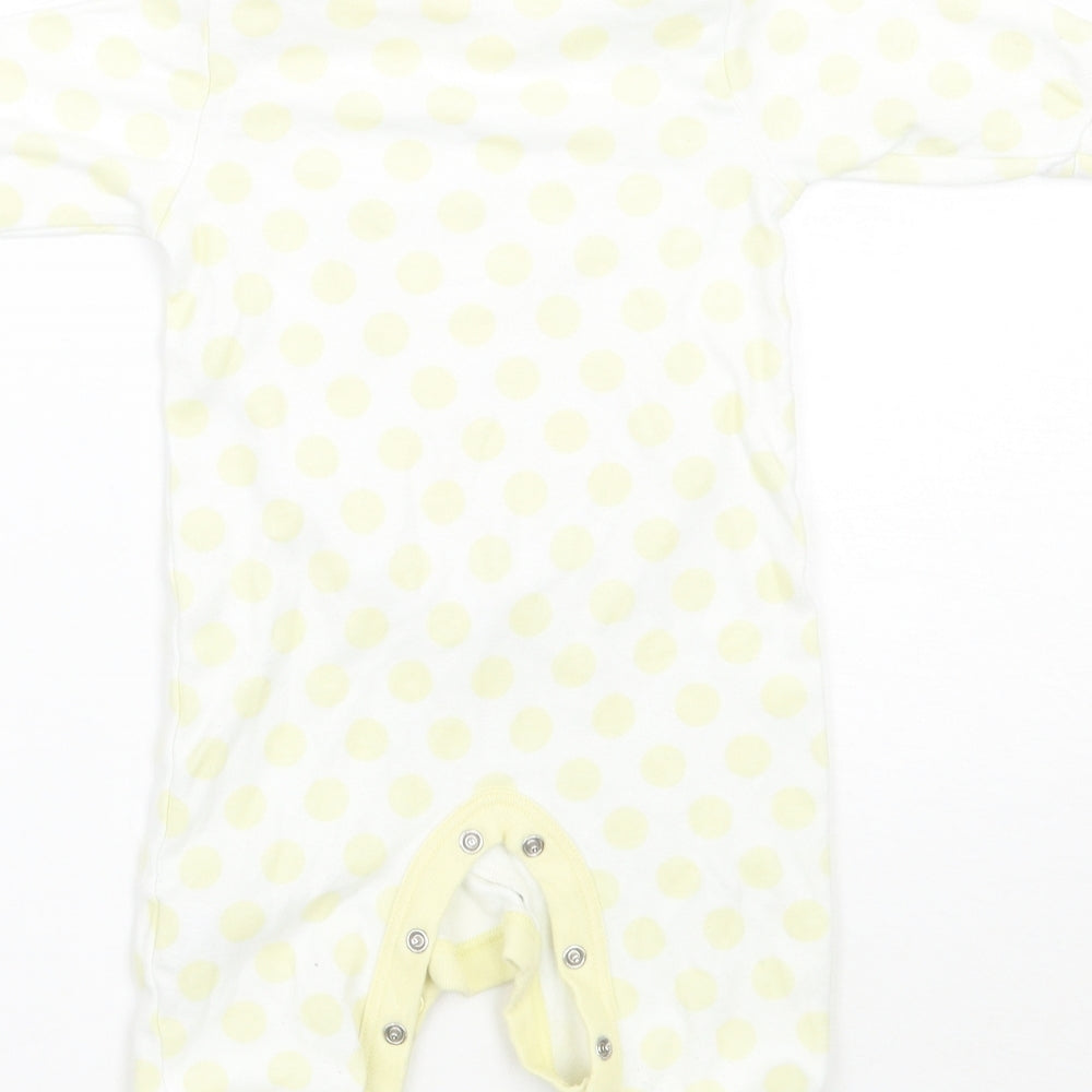 NEXT Baby Yellow Polka Dot Babygrow One-Piece Size 3-6 Months