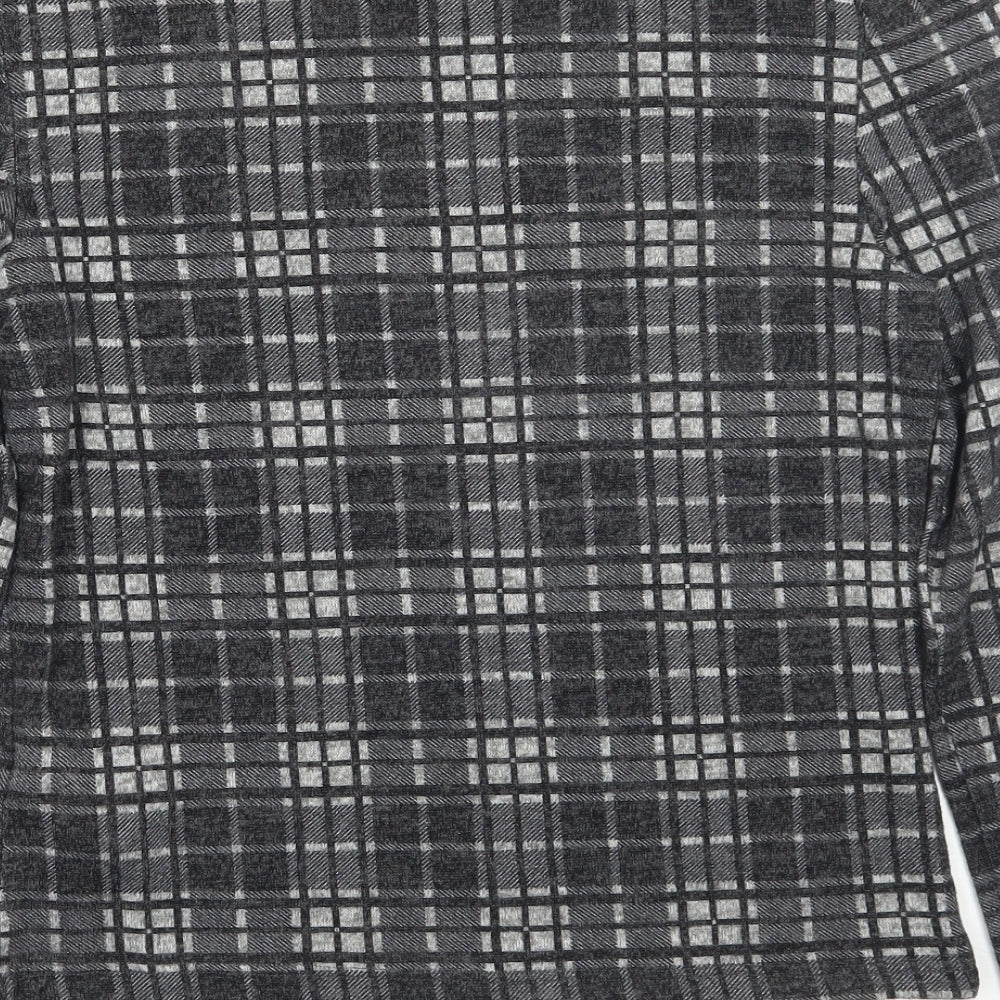 Primark Womens Grey Check Basic T-Shirt Size 10