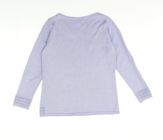 Womens UK Size S Bonmarché Purple Pullover Jumper