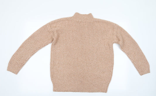 Womens UK Size M Papaya Pink Pullover Jumper