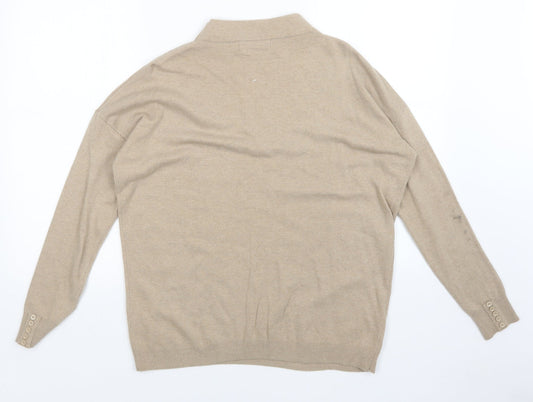 pransa Womens Brown Pullover Jumper Size S