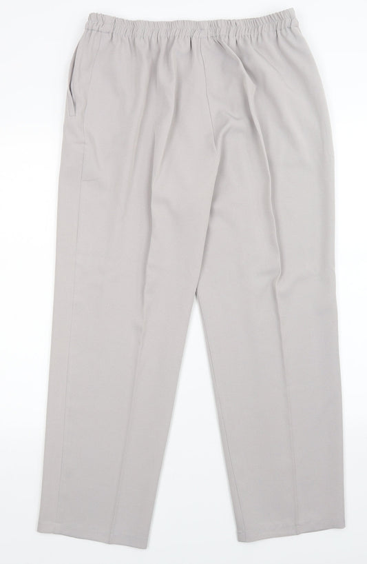 atibel Womens Grey Trousers Size 16 L29 in