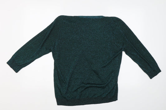 Womens UK Size 20 M&Co Green Pullover Jumper