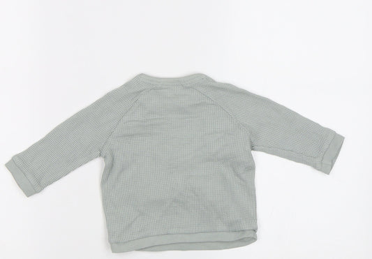 George Baby Green Basic T-Shirt Size 3-6 Months - Animals