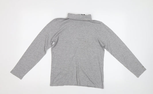 Womens UK Size S Isle Grey Basic T-Shirt