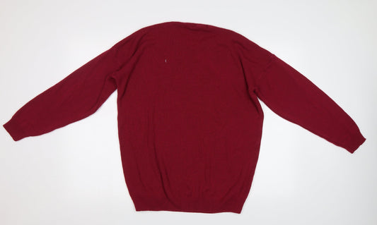 Preworn Mens Purple Henley Jumper Size M