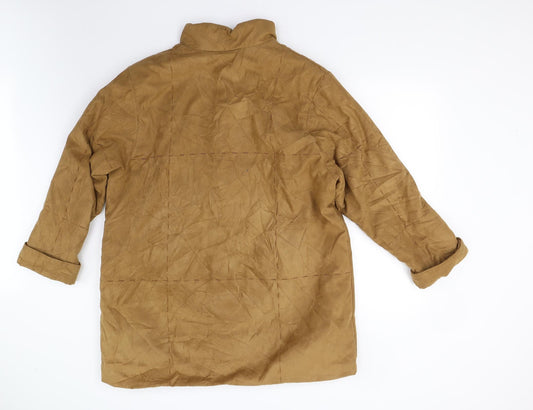 Klass Collection Womens Brown Overcoat Coat Size M