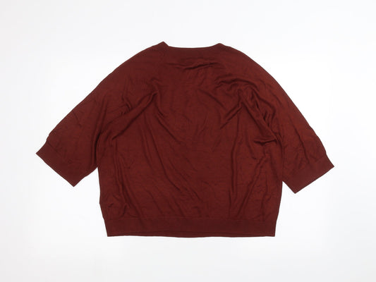 Womens UK Size S H&M Red Basic T-Shirt