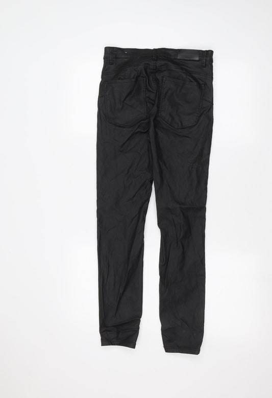 Womens UK Size 10 Astradivarius Regular Fit Black Trousers