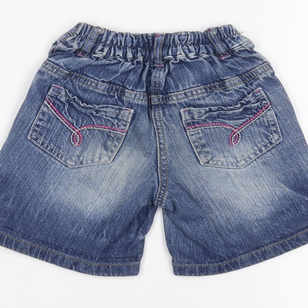 Brand and care label for Early Days Baby Blue Cropped Jeans, size 18-24, Months