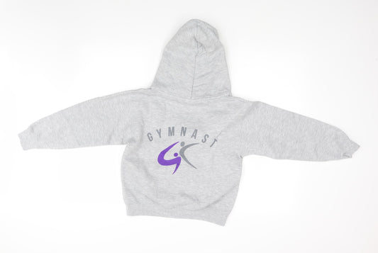 Russel Girls Grey Pullover Hoodie Size 9-10 Years - darby & leicester gymnastics club