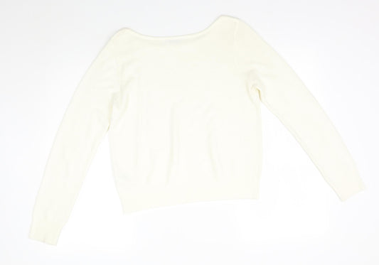 George Womens Ivory Pullover Jumper Size 14