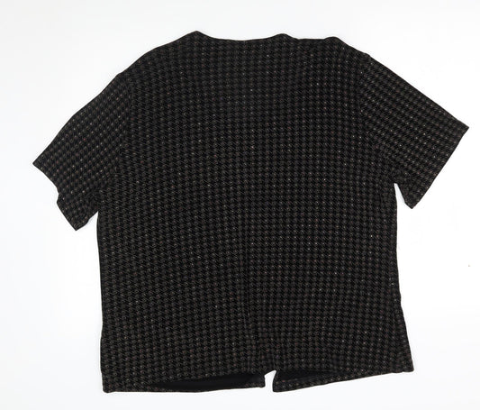 Womens UK Size 20 Berkertex Black Wrap Jumper