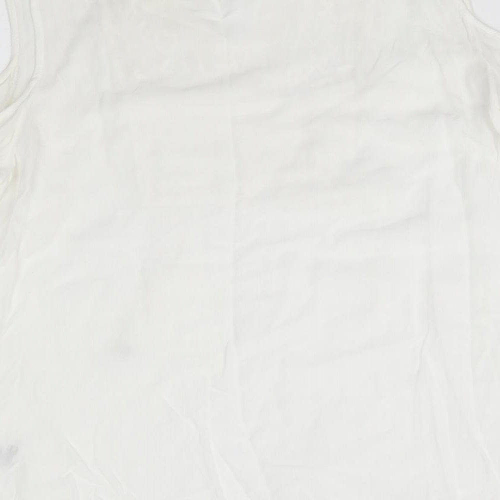 F&F Womens White Basic Blouse Size 12 - shoulderless