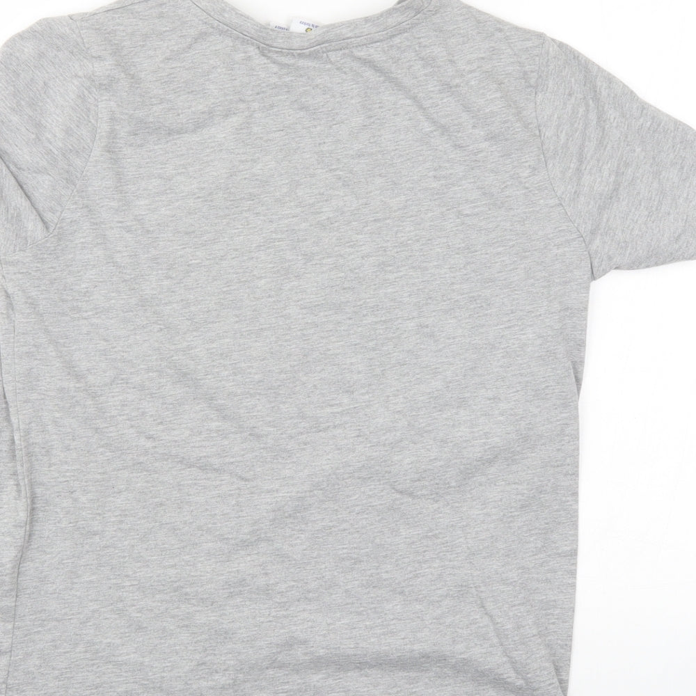 Womens UK Size 6 Disney Grey Basic T-Shirt