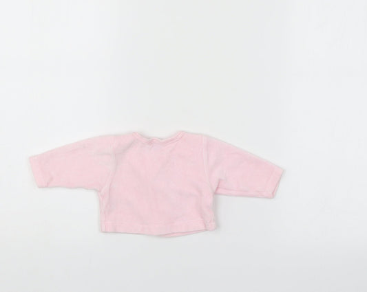 Babble Boom Girls Pink Cardigan Jumper Size 0-3 Months