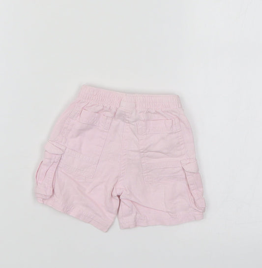 NEXT Girls Pink Cargo Trousers Size Newborn - SHORTS