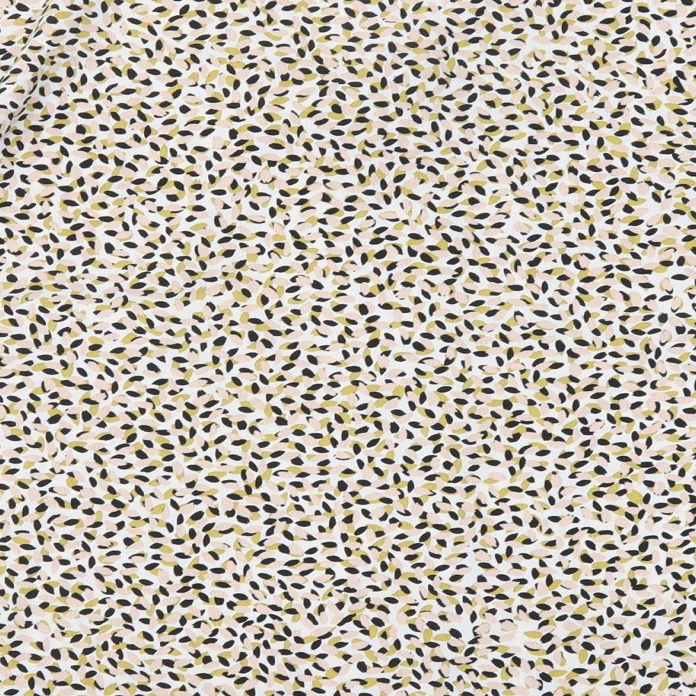 Primark Womens Pink Geometric Basic Blouse Size 14 - Pink and Yellow