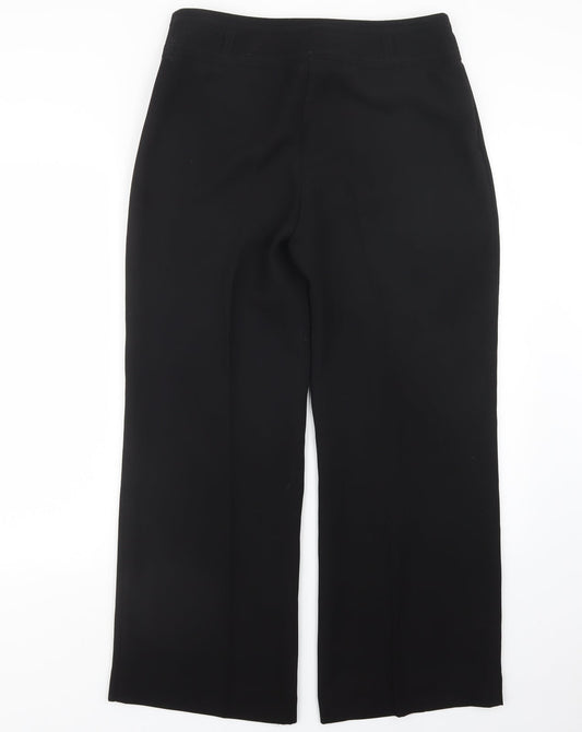 Womens UK Size 12 Debenhams Regular Fit Black Trousers