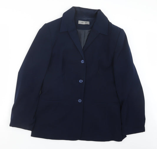 Womens UK Size 14 AMARANTO Blue Jacket