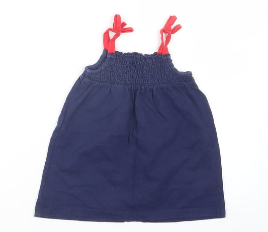 Marks and Spencer Girls Blue T-Shirt Dress Size 9-12 Months