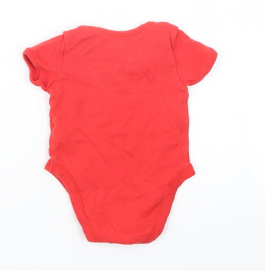George Baby Red Babygrow One-Piece Size 6-9 Months - Christmas