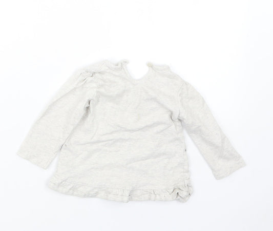 George Girls Grey Basic T-Shirt Size 6-9 Months - Minnie Mouse
