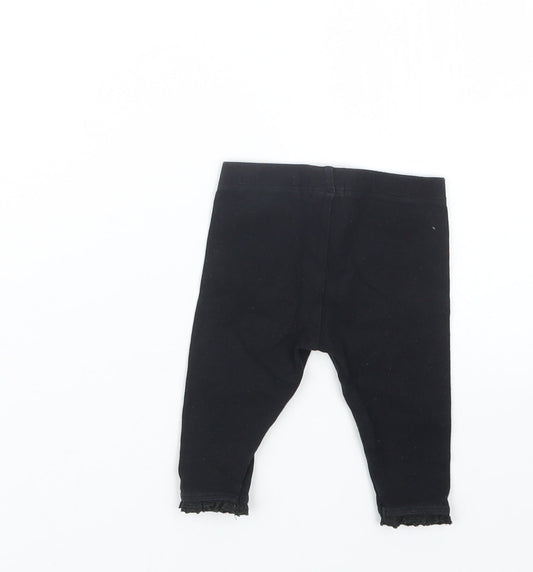 NEXT Girls Black Capri Trousers Size 3-6 Months