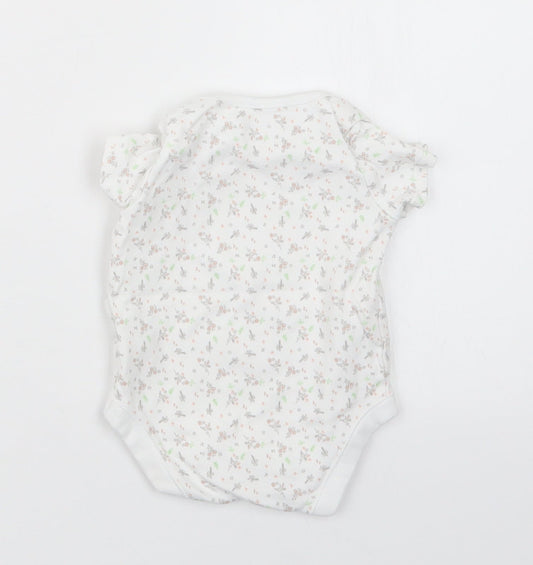 F&F Baby White Geometric Babygrow One-Piece Size 3-6 Months