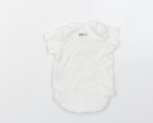 The Essential One Baby White Babygrow One-Piece Size 0-3 Months