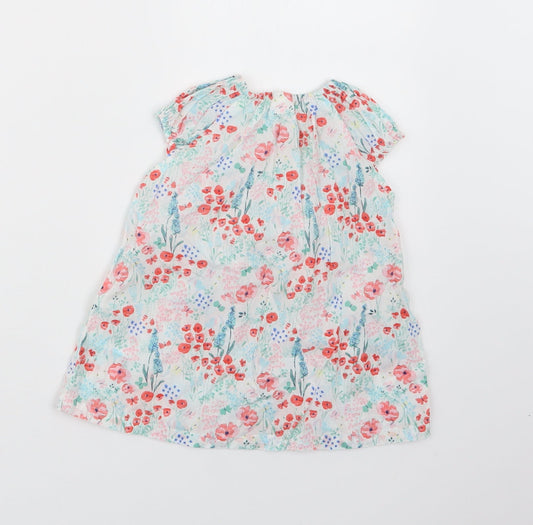 H&M Girls Red Floral T-Shirt Dress Size 3-6 Months
