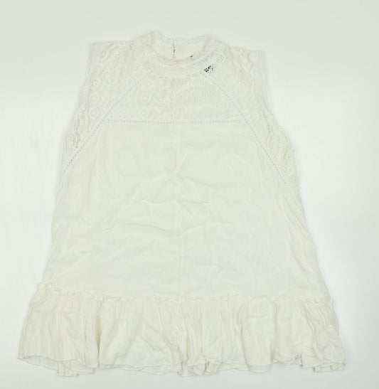 Womens UK Size 12 QED London White Basic Blouse