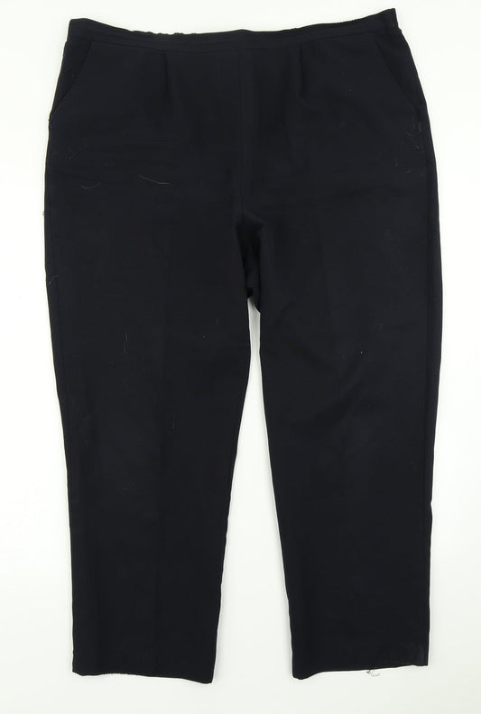 Womens UK Size 8 Bonmarché Regular Fit Dress Pants Blue Trousers
