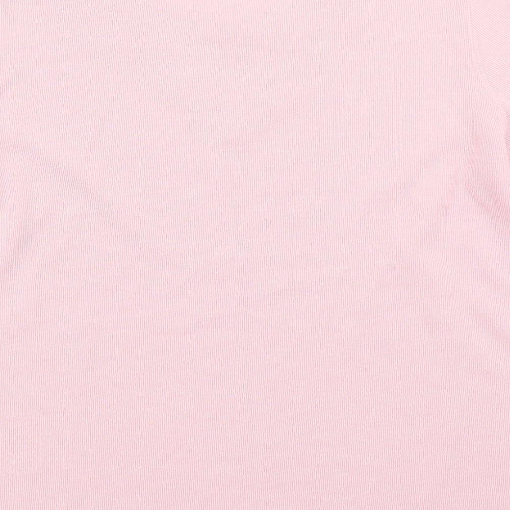 Womens UK Size S BM Pink Basic T-Shirt