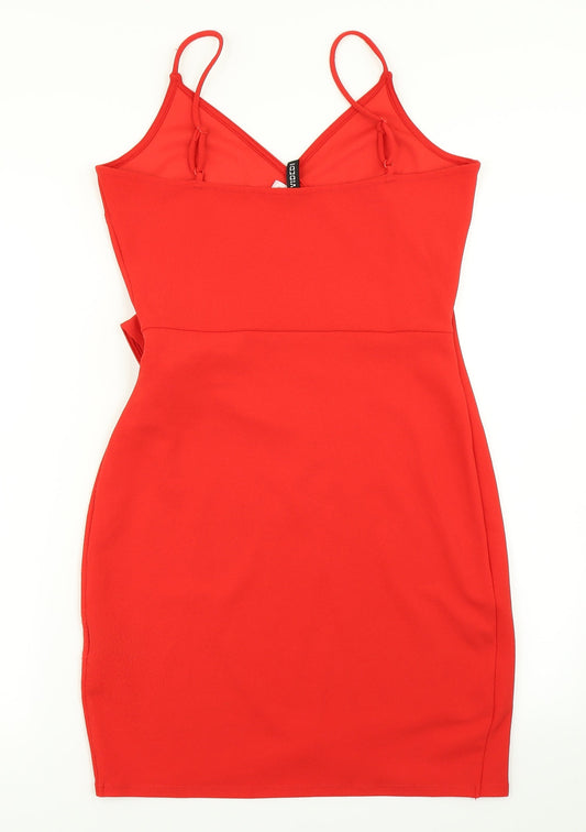 Divided Womens Red Sheath Size 8