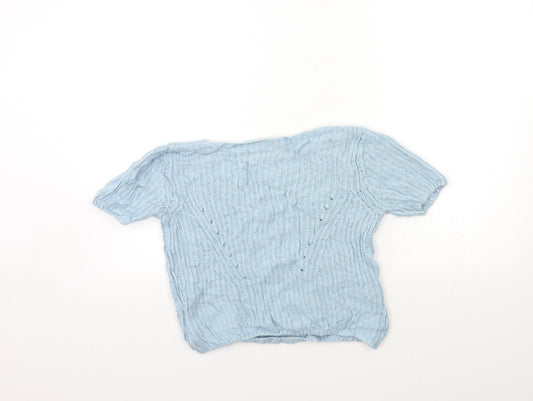 Womens UK Size 8 Topshop Blue Pullover Jumper