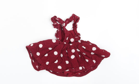Matalan Girls Purple Polka Dot Corduroy Fit & Flare Size 0-3 Months