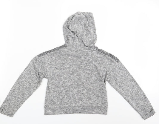 Matalan Girls Grey Pullover Hoodie Size 11 Years