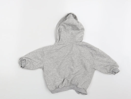 George Girls Grey Full Zip Jumper Size 24 Months
