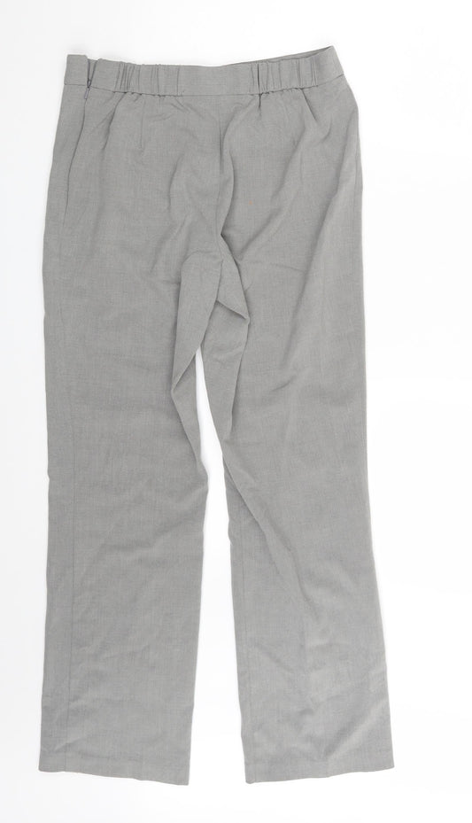 Womens UK Size 10 M&S Regular Fit Grey Trousers