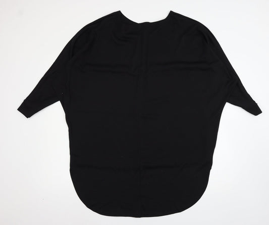 Femme Collection Womens Black Knit Pullover Jumper Size L