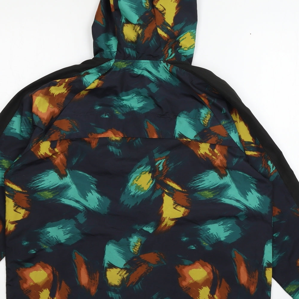 TU Womens Blue Geometric Jacket Size 8