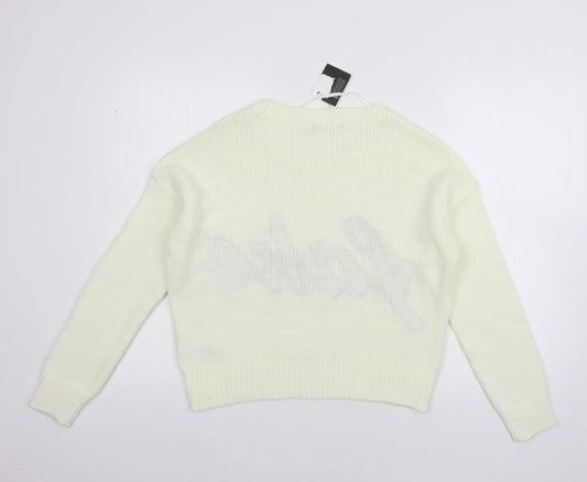 Atmospher Womens Ivory Knit Pullover Jumper Size 10 - Fake