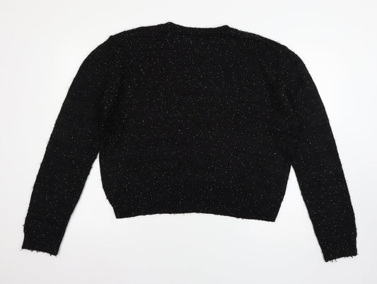 Womens UK Size 16 Topshop Black Pullover Jumper