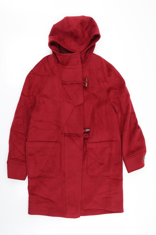 Womens UK Size 8 M&S Red Overcoat