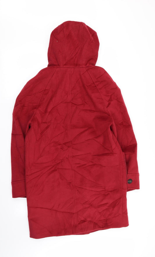 Womens UK Size 8 M&S Red Overcoat
