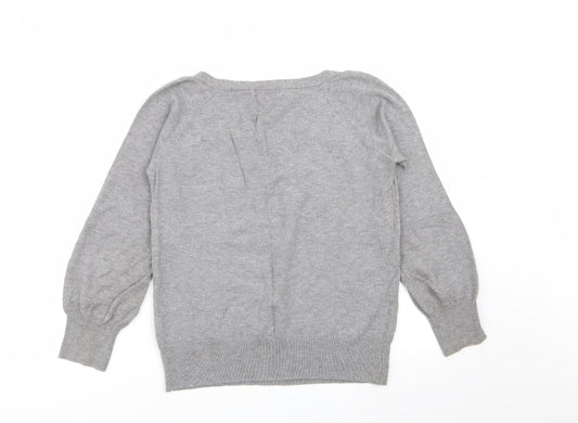 Womens UK Size 12 M&S Grey Pullover Jumper