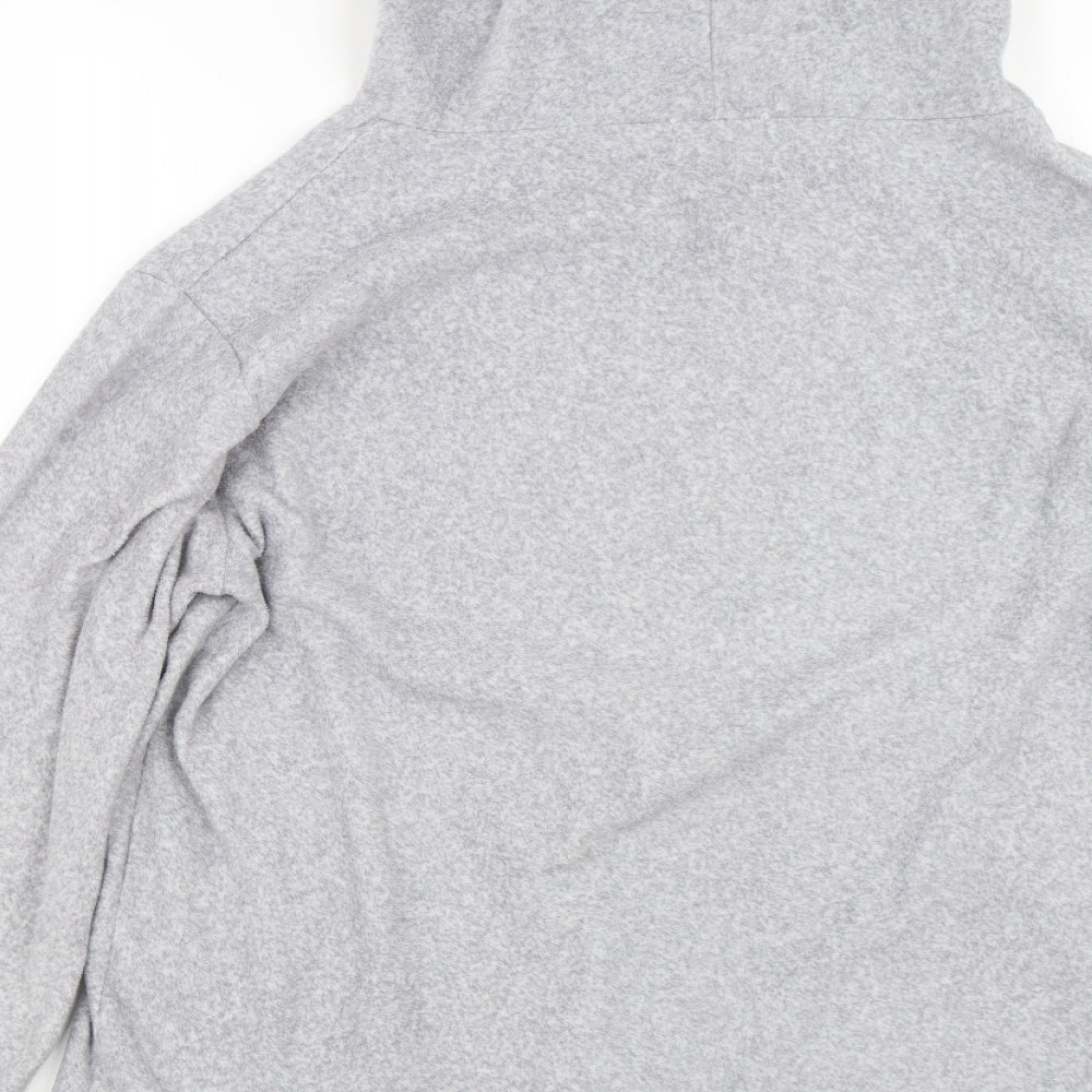 On fire Womens Grey Henley Hoodie Size 18