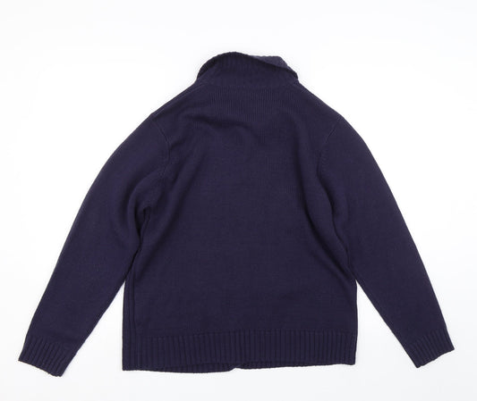 Womens UK Size 16 Preworn Blue Cardigan Jumper